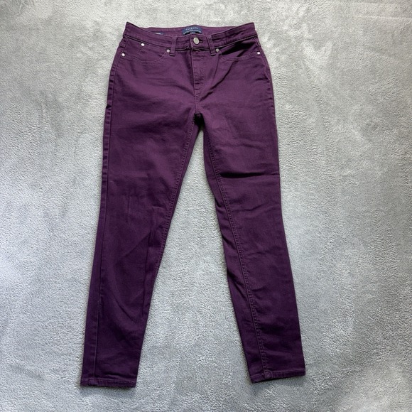 Talbots Denim - Talbots Jeans Womens 8 Purple Jeggings Mid Rise Simply Flattering Denim
